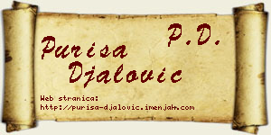 Puriša Đalović vizit kartica